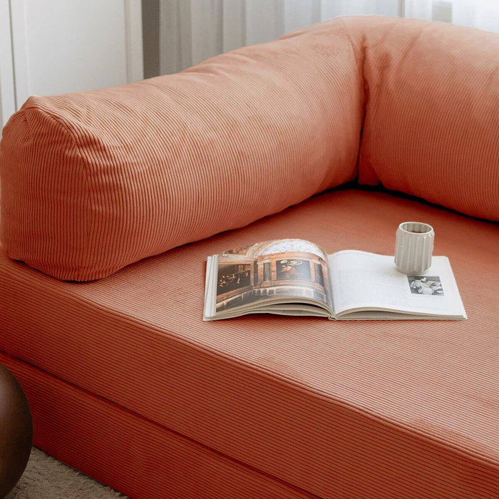 Atelier Del Sofa Nook - Pomegranate Flower Sofá-Cama de 3 Plazas Vermellón